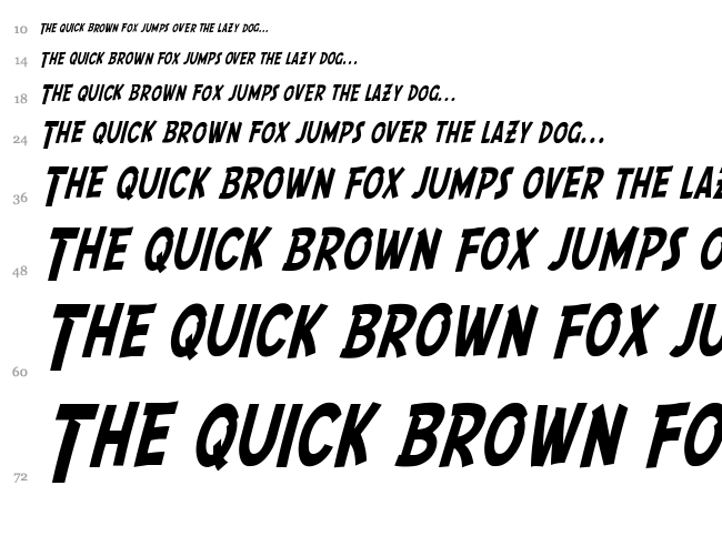 SF Comic Script font waterfall
